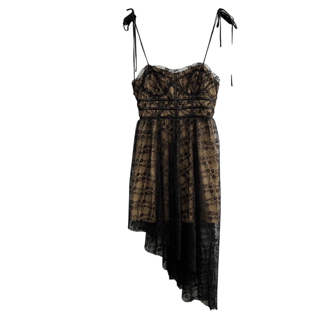 Steve Madden Y2K Dress Womens S‎ Black Sheer Lace Babydoll  Whimsigoth Fairy